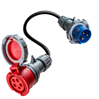 32A 5-poliges CEE auf 32A 3-poliges CEE Adapter