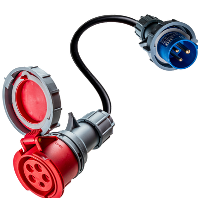 16A 5-polig auf 16A 3-polig CEE-Adapter