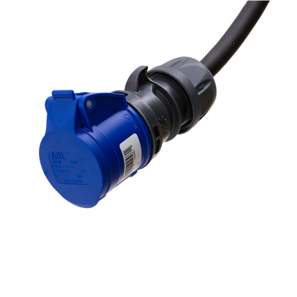Adapterkabel Typ 2 (Ladestationsseite) auf 16A 3-polige blaue CEE-Buchse