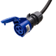 Adapterkabel Typ 2 (Ladestationsseite) auf 16A 3-polige blaue CEE-Buchse