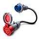32A 5-poliges CEE auf 32A 3-poliges CEE Adapter