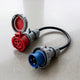 16A 5-polig auf 16A 3-polig CEE-Adapter